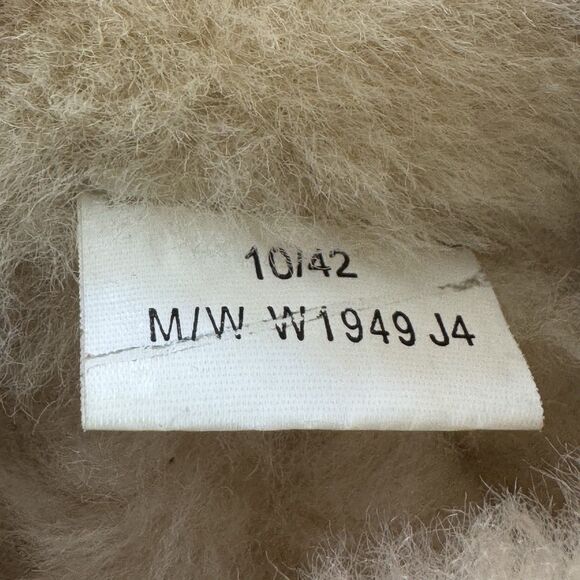 Born Shearling Boots 10 Cream Leather Lined Fold Over Winter Apres Ski Shoe - Picture 10 of 11